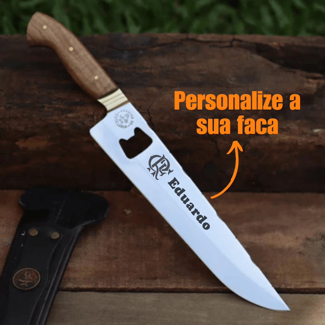 Faca Churrasco Picanheira Abridor Personalizada | Aço Inox 10"