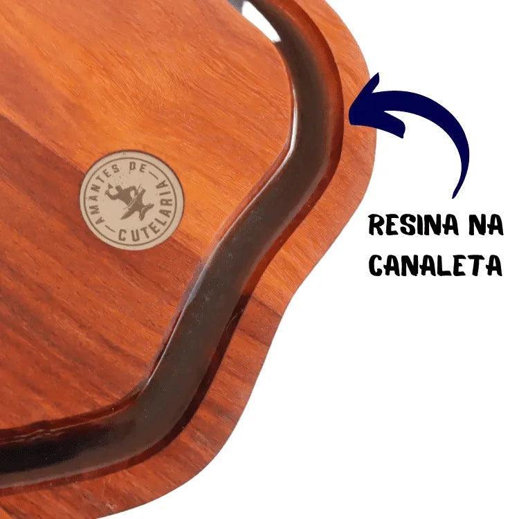 Tábua Churrasco Rústica | Muiracatiara e Resina