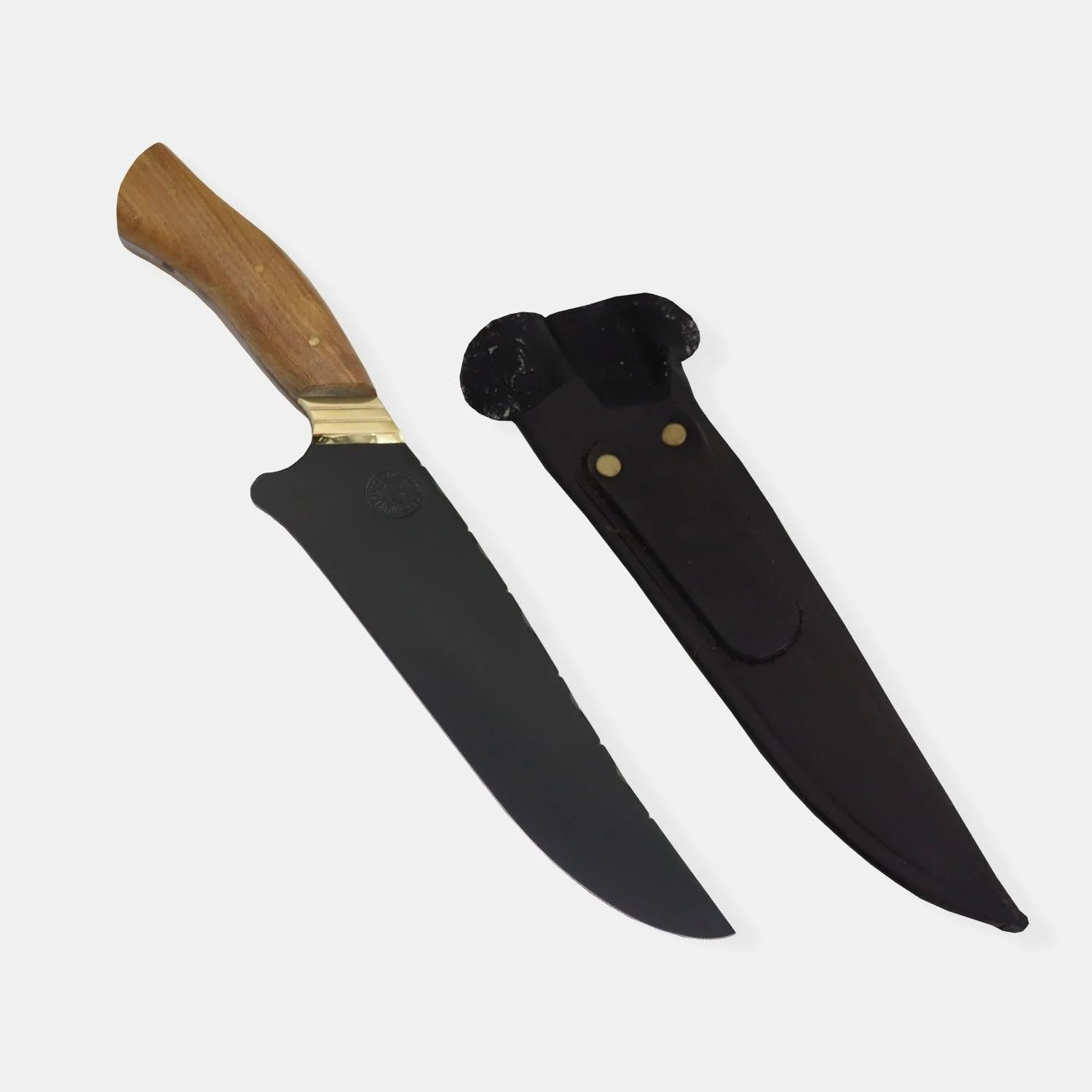 Faca Churrasco Artesanal Personalizada Gaúcha | Carbono Fosfatizado 8"