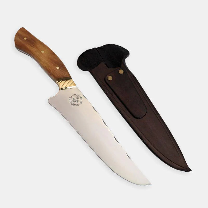 Faca Churrasco Artesanal Personalizada Gaúcha | Aço Inox 8"