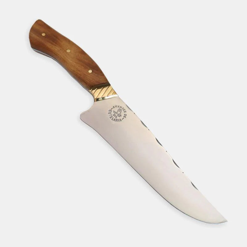 Faca Churrasco Artesanal Personalizada Gaúcha | Aço Inox 8"