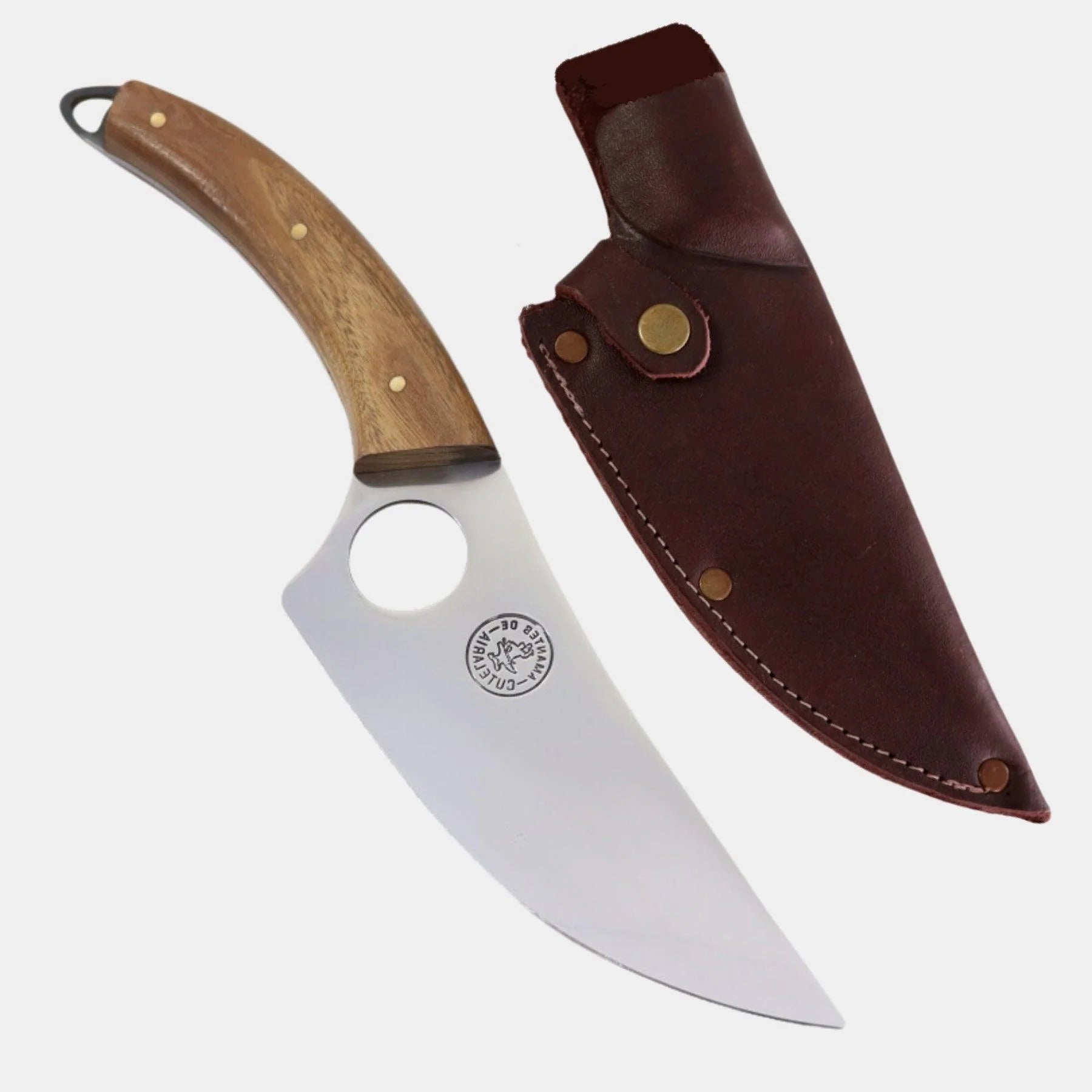 Faca Churrasco Artesanal Personalizada Olho de Tigre | Aço Inox 6"