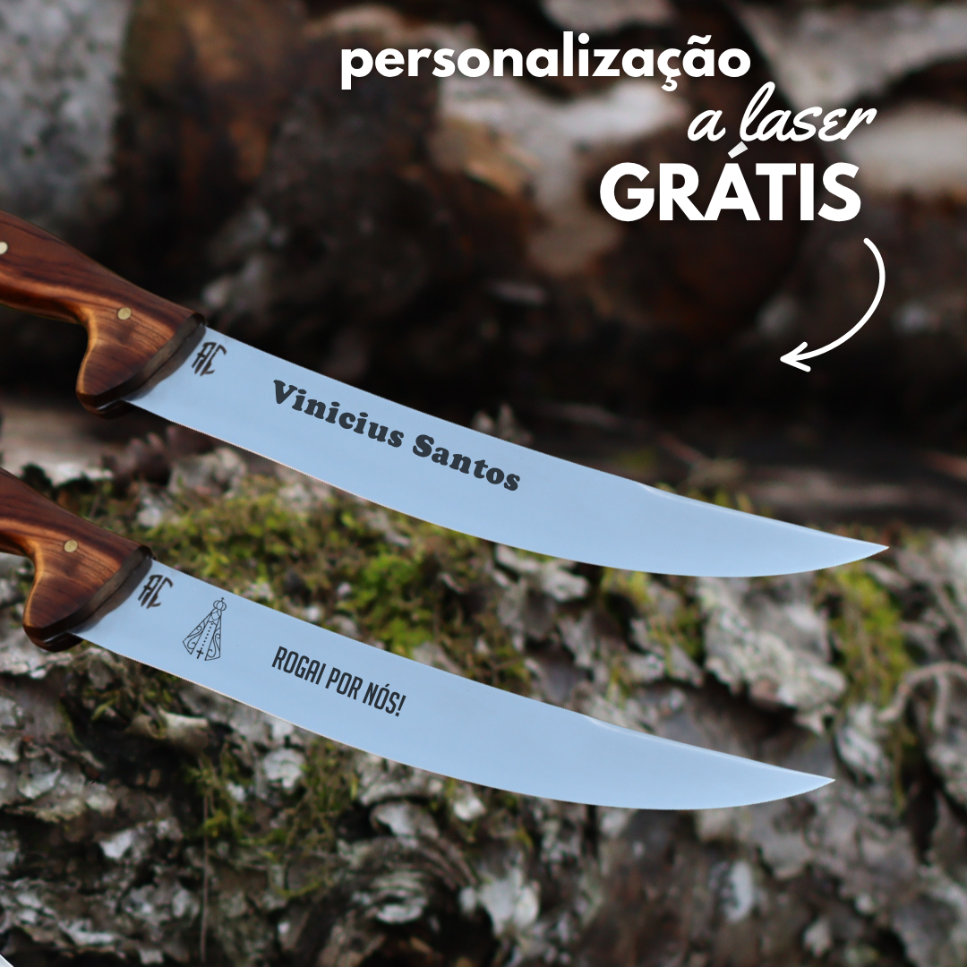 Faca Artesanal para Churrasco Aço Inox Ancara | 10"