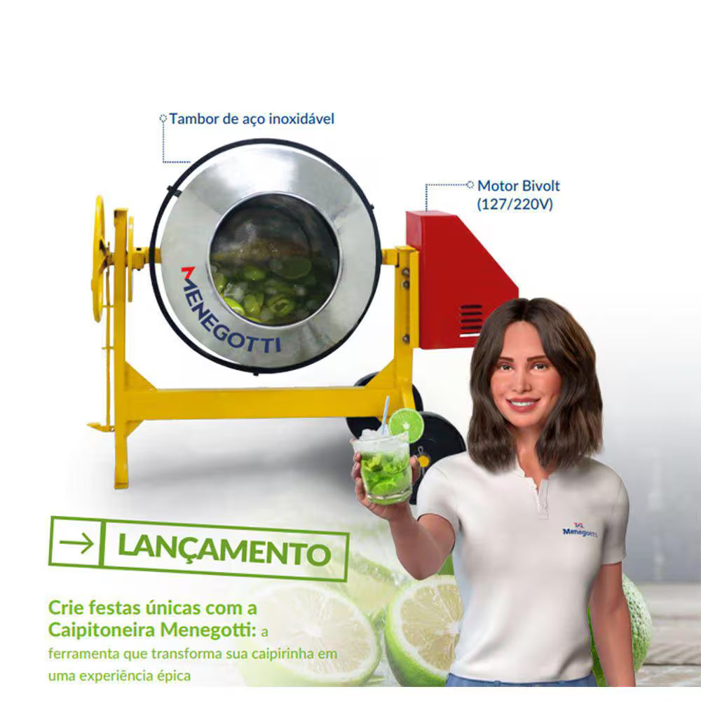 Caipitoneira Profissional em Inox – Para Festas e Drinks
