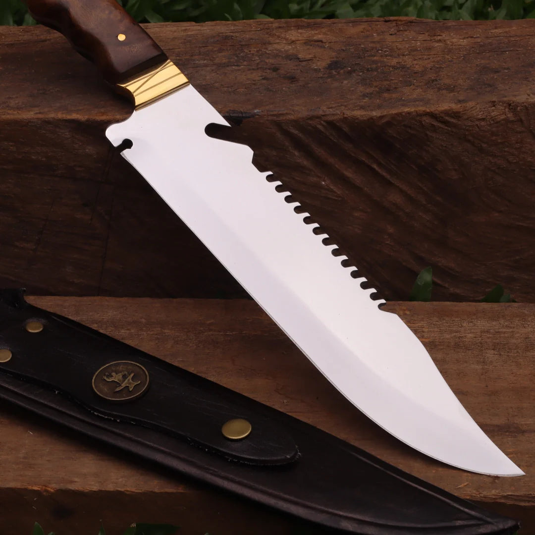 Faca Churrasco Artesanal Personalizada Bowie | Aço Inox 10"