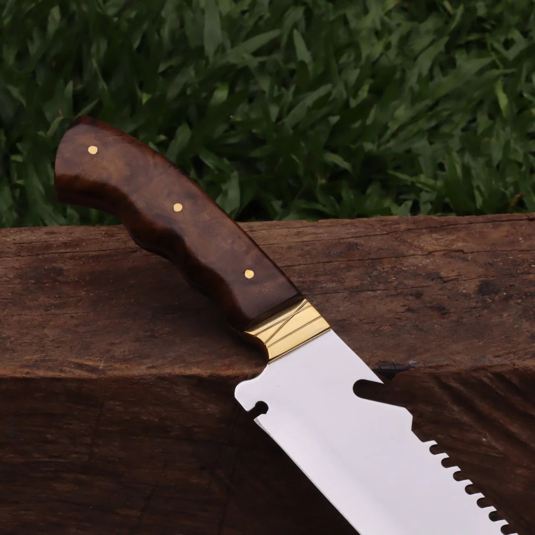 Faca Churrasco Artesanal Personalizada Bowie | Aço Inox 10"