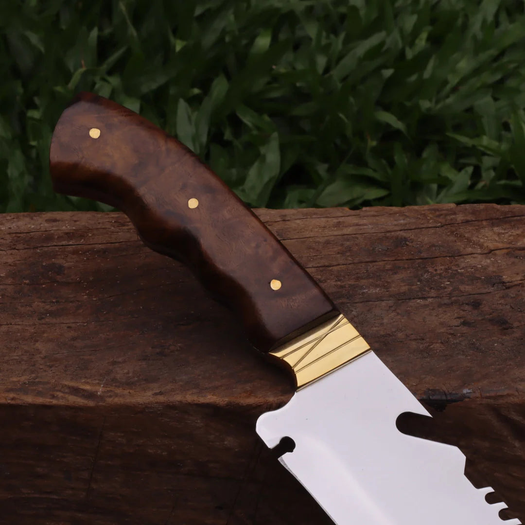 Faca Churrasco Artesanal Personalizada Bowie | Aço Inox 10"