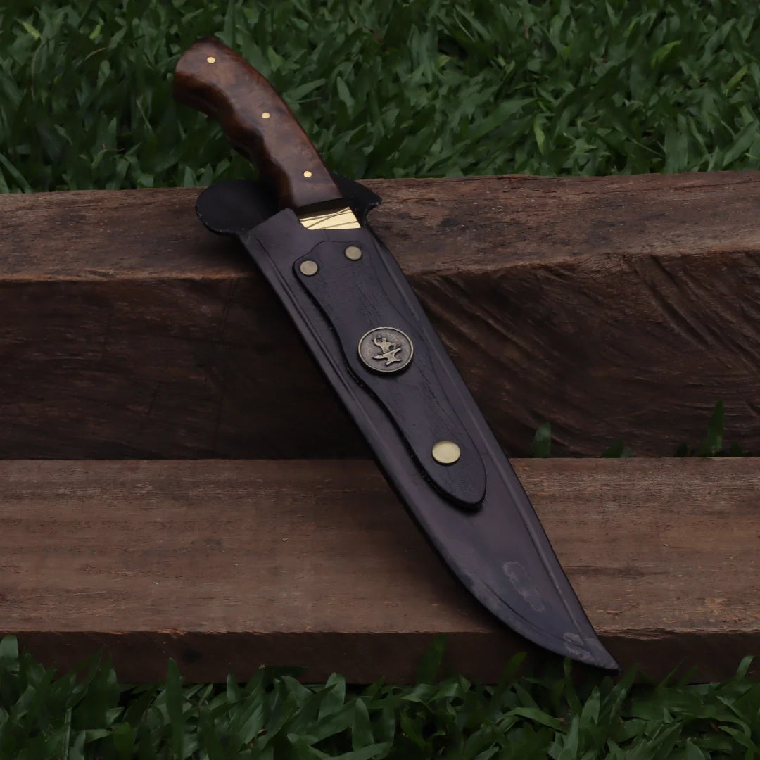 Faca Churrasco Artesanal Personalizada Bowie | Aço Inox 10"