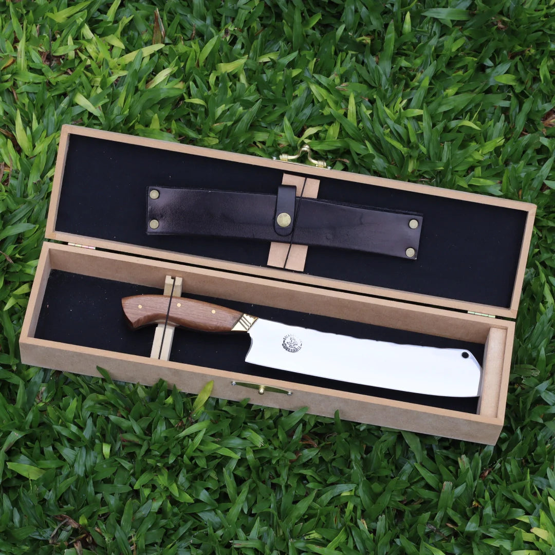 Cutelo Comprido Churrasco Artesanal | Aço Inox 9"