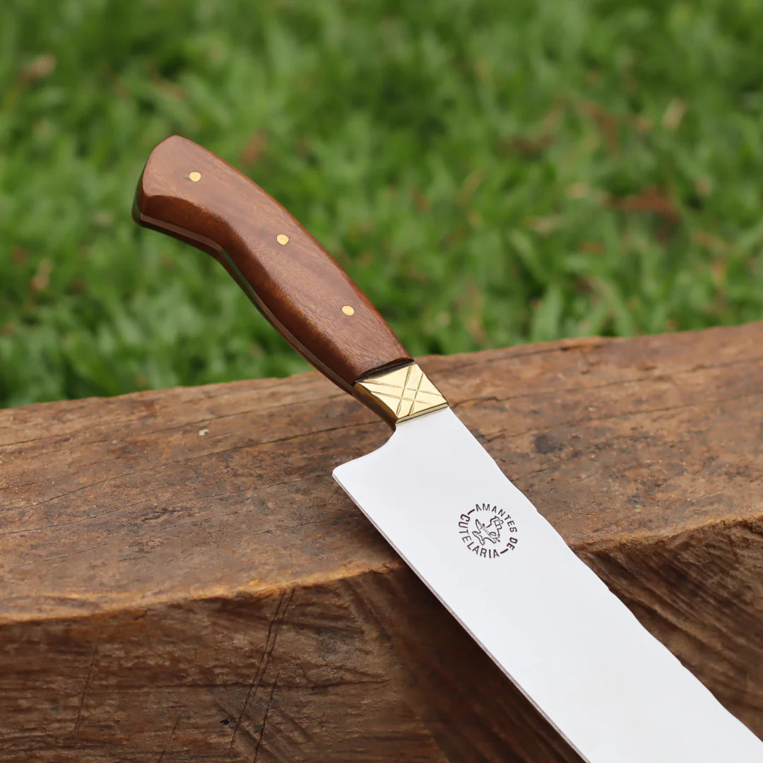 Cutelo Comprido Churrasco Artesanal | Aço Inox 9"