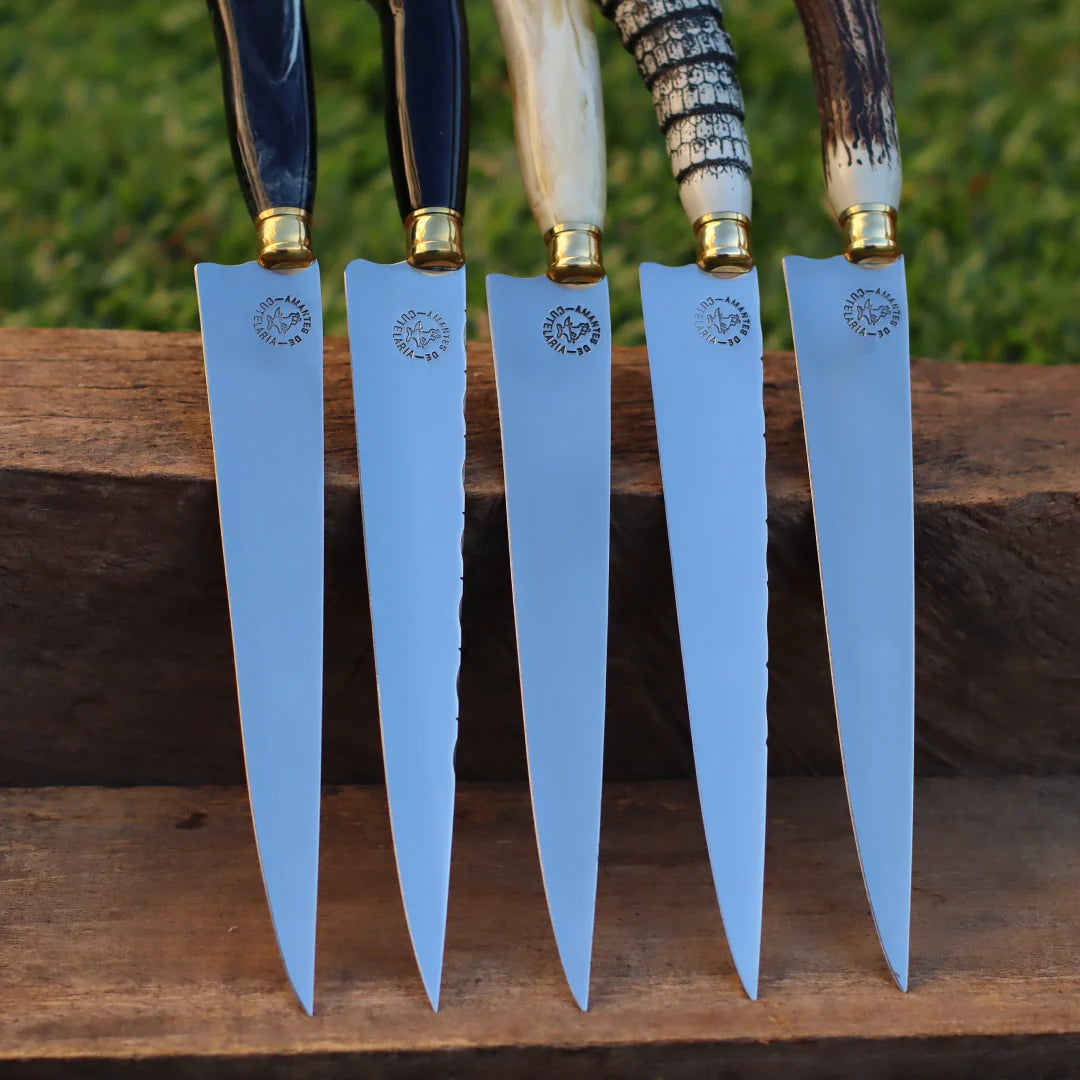 Faca Artesanal para Churrasco Personalizada | Presente | Cervo, Tatu, Cavalo
