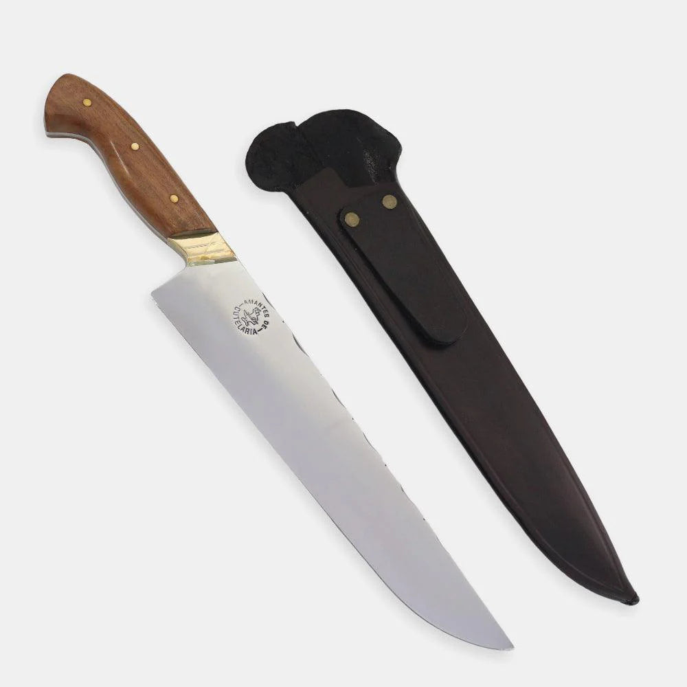 Faca Churrasco Artesanal Picanheira Tradicional | Aço Inox 10"