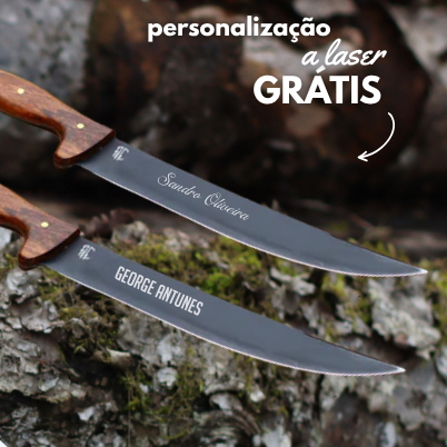 Faca Artesanal para Churrasco Carbono Fosfato Ancara | 10"