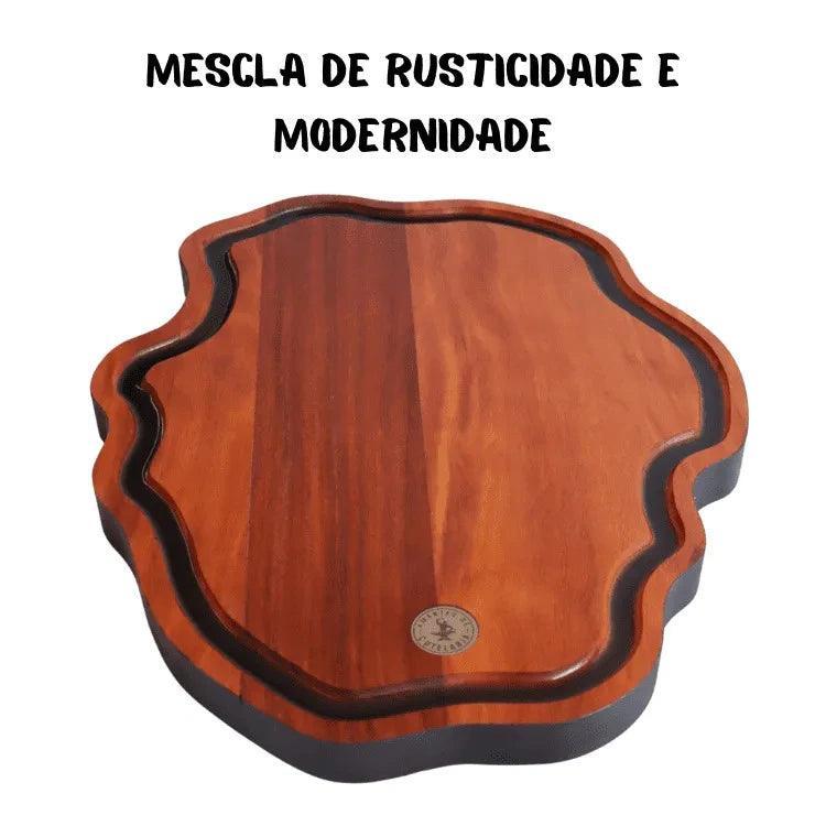 Tábua Churrasco Rústica | Muiracatiara e Resina